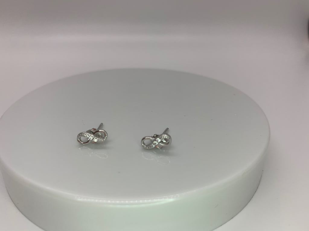 Infinity sign sterling silver earrings